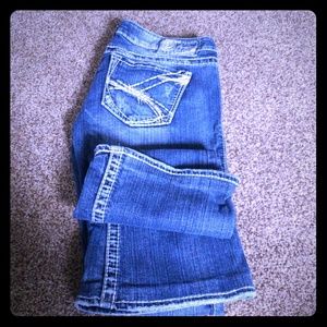 Silver distressed denim